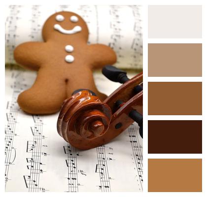 Violin Gingerbread Sheet Music Image